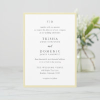 Elegant Butter Yellow Monogram Modern Wedding