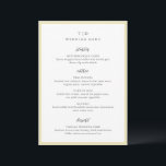 Elegant Butter Yellow Monogram Modern Wedding Menu<br><div class="desc">Modern wedding menus featuring a clean design with serif and script fonts.</div>