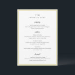 Elegant Butter Yellow Monogram Modern Wedding Menu<br><div class="desc">Modern wedding menus featuring a clean design with serif and script fonts.</div>