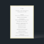 Elegant Butter Yellow Monogram Modern Wedding Programme<br><div class="desc">Modern wedding programs featuring a clean design with serif and script fonts.</div>