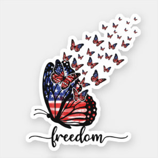 Elegant Butterflies   American Flag   Freedom