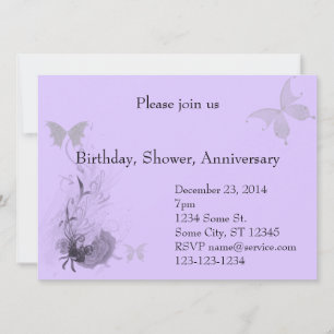 Elegant Butterflies and Roses Invitation