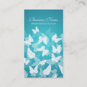 Elegant Butterflies Blue Professional Business Card