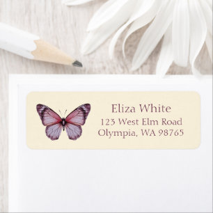Elegant Butterflies Bridal Shower Address CUSTOM