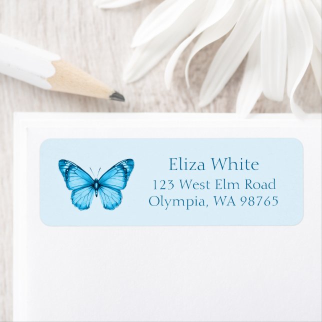 Elegant Butterflies Bridal Shower Address CUSTOM (Insitu)