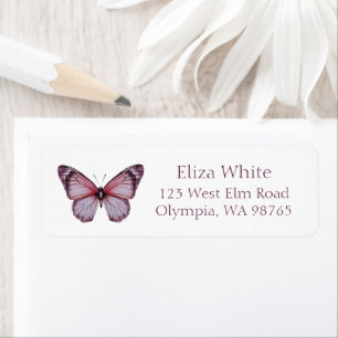 Elegant Butterflies Bridal Shower Address CUSTOM