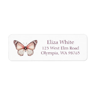 Elegant Butterflies Bridal Shower Address CUSTOM