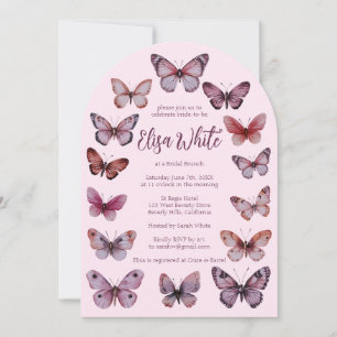 Elegant Butterflies Bridal Shower CUSTOM Arch Invitation