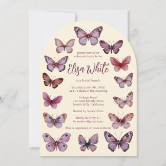Elegant Butterflies Bridal Shower CUSTOM Arch Invitation
