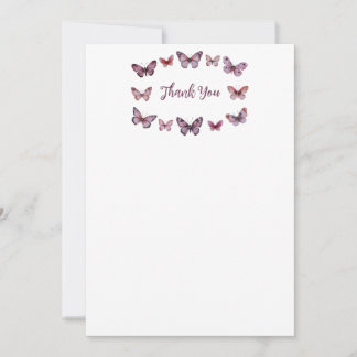 Elegant Butterflies Bridal Shower CUSTOM Thank You Card