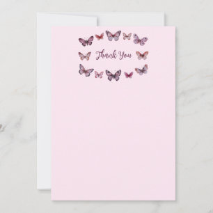 Elegant Butterflies Bridal Shower CUSTOM Thank You Card