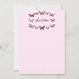 Elegant Butterflies Bridal Shower CUSTOM Thank You Card