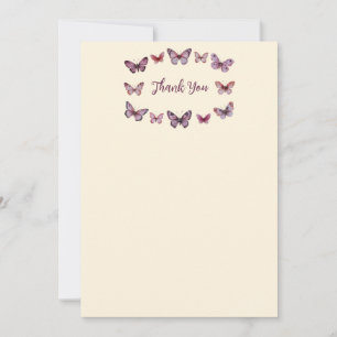 Elegant Butterflies Bridal Shower CUSTOM Thank You Card