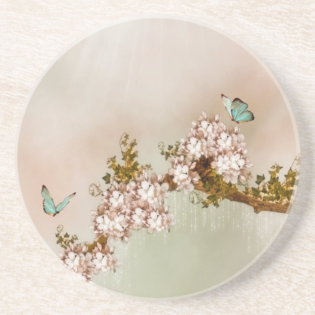 Elegant Butterflies Coaster (Front)