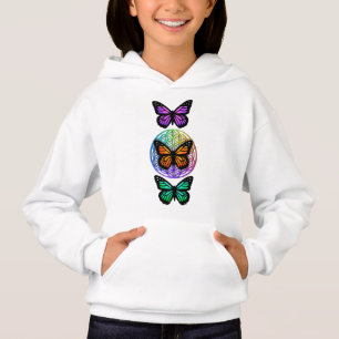 Elegant butterflies colourful flower of life 