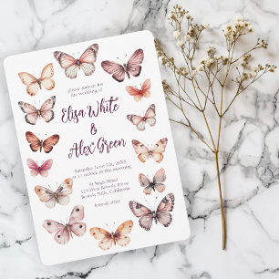 Elegant Butterflies CUSTOM Wedding Invitation