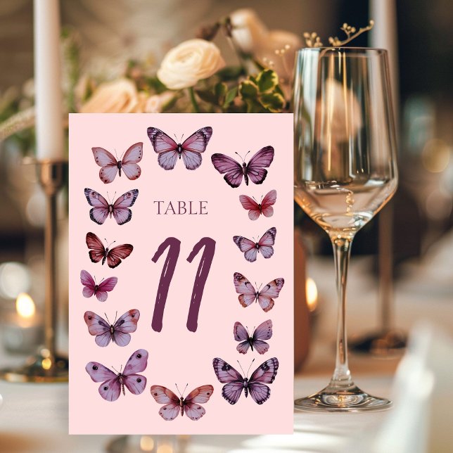 Elegant Butterflies CUSTOM Wedding Table Number (Elegant Butterflies CUSTOM Wedding Table Number
)