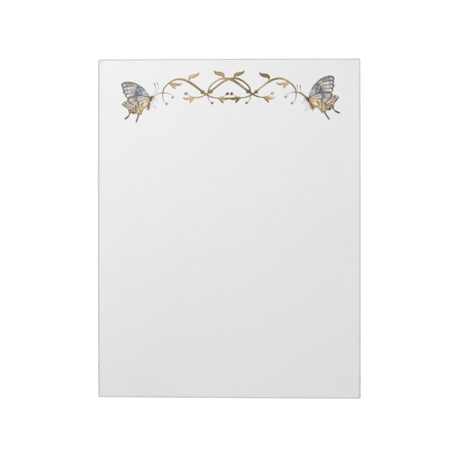 Elegant Butterflies Notepad (Rotated)