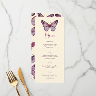 Elegant Butterflies Wedding CUSTOM Party Menu