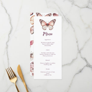 Elegant Butterflies Wedding CUSTOM Party Menu