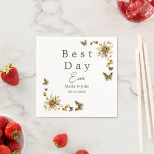 Elegant butterflies Wedding Napkins
