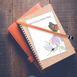 Elegant Butterfly and Purple Flower Stylish Post-it Notes
