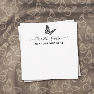 Elegant Butterfly Beautician Next Appointment Card
