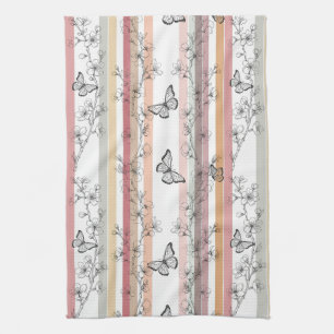 Elegant Butterfly Blossom (10) Tea Towel
