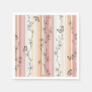 Elegant Butterfly Blossom (11) Napkin