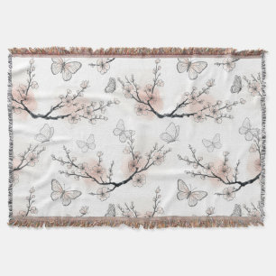 Elegant Butterfly Blossom (11) Throw Blanket