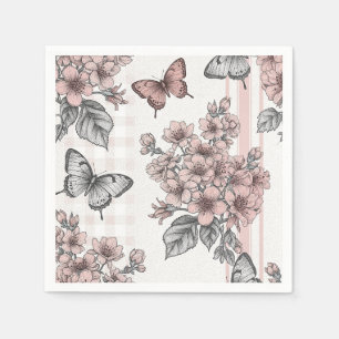 Elegant Butterfly Blossom (1) Napkin