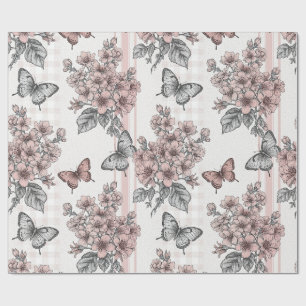 Elegant Butterfly Blossom (1) Wrapping Paper