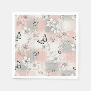 Elegant Butterfly Blossom (3) Napkin