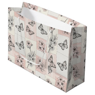 Elegant Butterfly Blossom (8) Large Gift Bag