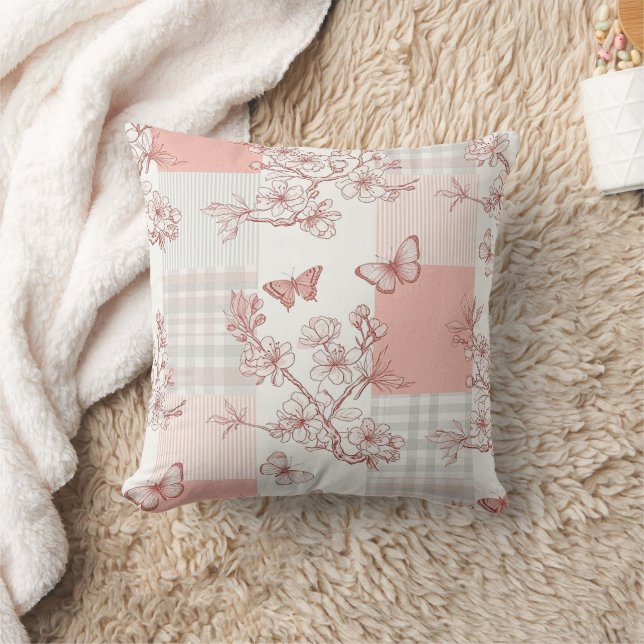 Elegant Butterfly Blossom (9) Cushion (Blanket)