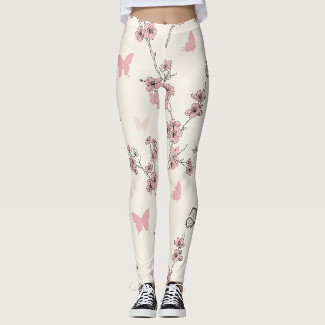 Elegant Butterfly Blossom (9) Leggings (Front)