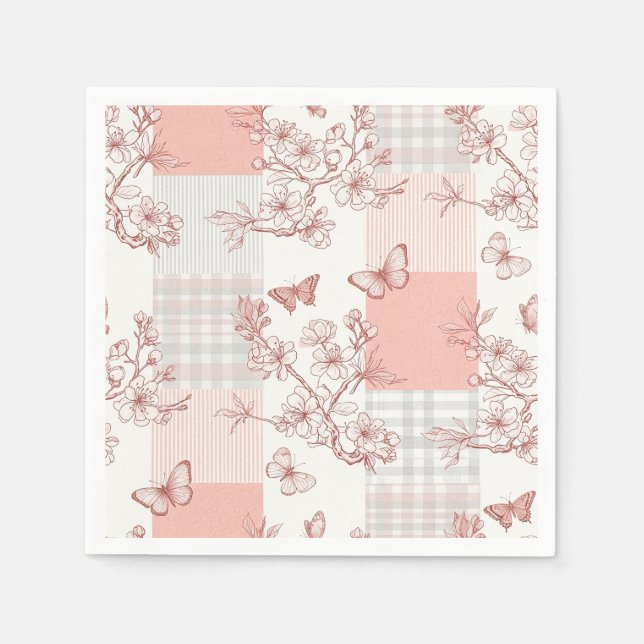Elegant Butterfly Blossom (9) Napkin (Front)