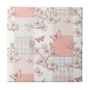 Elegant Butterfly Blossom (9) Tile