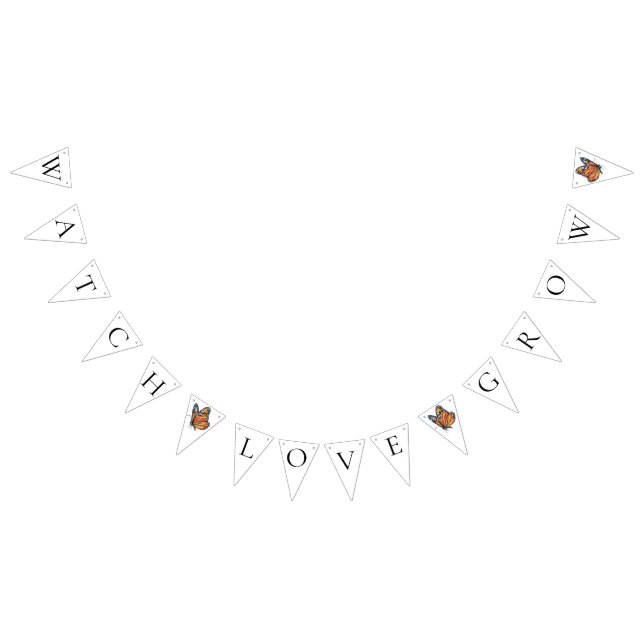 Elegant Butterfly Bridal Shower Bunting (All)