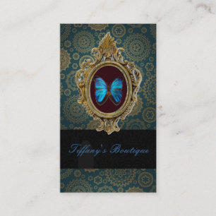 elegant butterfly fashion beauty salon stylist business card