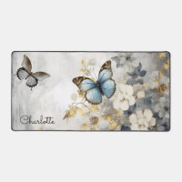 Elegant Butterfly Floral Personalised Name