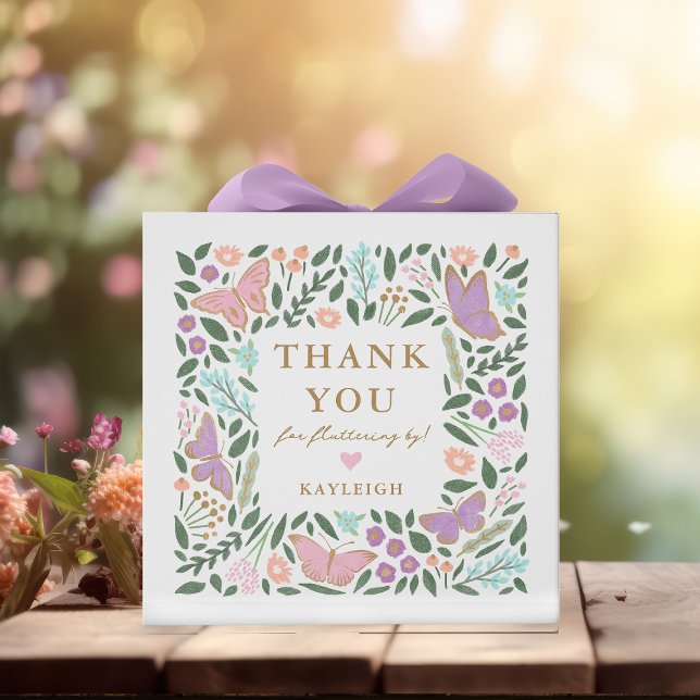 Elegant Butterfly Garden Baby Shower Favour Box (Creator Uploaded)