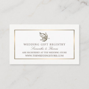 Elegant Butterfly, Gift Registry Enclosure Card