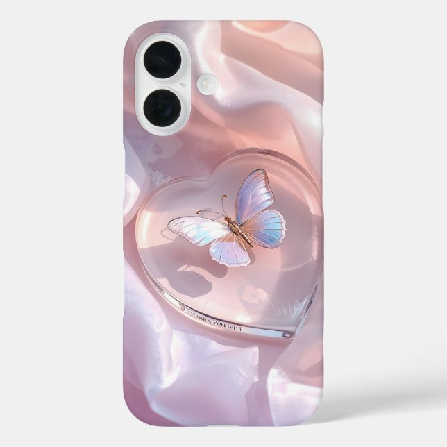 Elegant Butterfly Heart Mobile Case  (Back)