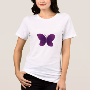 Elegant Butterfly in Geometric Harmony Tri-Blend Shirt