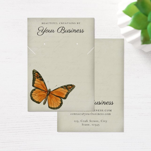 Elegant Butterfly Jewellery Earring Display Card (Desk)