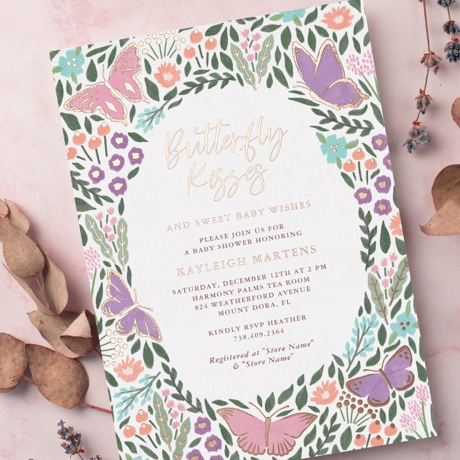 Elegant Butterfly Kisses Baby Shower (Creator Uploaded)