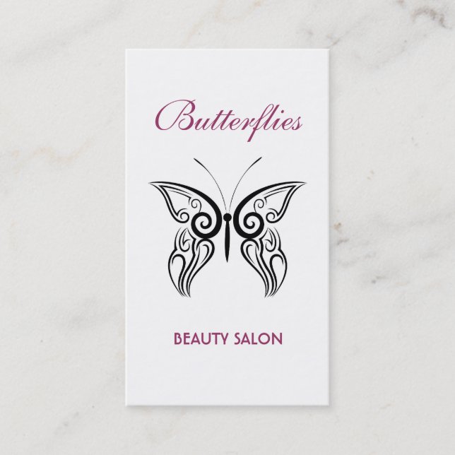 Elegant Butterfly Logo Business Card (Front)