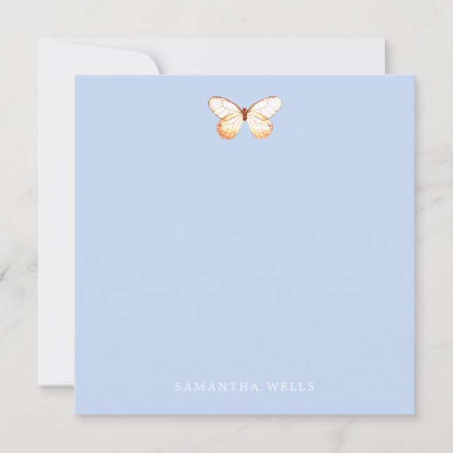 Elegant Butterfly Personalised Thank You  (Front)
