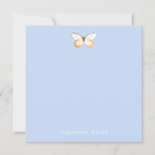 Elegant Butterfly Personalised Thank You  Card